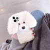 Losin Dog Case Compatible with iPhone 14 Pro Max Cute 3D Plush Fluffy Dog Case Cartoon Case Fashion Luxury Fur Hair Fuzzy Wool Face Soft Back Cover Shockproof Protective for Women and Girls Girly - Image 6