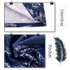ELETOP Men's Hawaiian Shirt Quick Dry Tropical Aloha Shirts Floral Print Beach Party Casual Shirts Blue F036 L - Image 2
