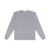 Los Angeles Apparel 3 Pack Fine Jersey Long Sleeve Crew Neck T-Shirt, Large, Black/Heather Grey/White - Image 3
