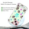 Ecute Dog Paw Case for iPhone 15 with Stand,Drop Protection Slim Phone Case Cover for iPhone 15 6.1in - Color Dog Paw - Image 5