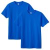 American Apparel Heavyweight Cotton T-Shirt, Style G1301/G1301GD, Royal Blue (2-Pack), 2X-Large