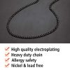 FindChic Black Chain Necklace for Men Thick Cuban Link Men's Curb Chain Necklace Rapper Hippie Chains 7MM 20'' - Image 7