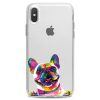 Cavka TPU Case Compatible with iPhone 15 14 13 12 11 Pro Max Plus Mini Xs Xr X 8+ 7 6 5 SE Cute French Bulldog Flexible Silicone Print Colored Dog Design Slim fit Cute Funny Animals Clear Girls Paws - Image 4