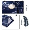 ELETOP Men's Hawaiian Shirt Quick Dry Tropical Aloha Shirts Floral Print Beach Party Casual Shirts Blue F036 L - Image 3