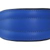 Dogs My Love Real Leather Extra Wide Padded Tapered Dog Collar (16.25"-18.75" Neck; 3" Wide, Blue) - Image 3