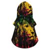 Rasta Lion Pet Clothes Fashion Pet Sweater Dog Shirt for Small Medium Dogs Puppy Pullover Hoodie M