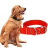 Love Dream Military Adjustable Dog Collar Nylon Tactical Dog Collars with Metal D Ring and Buckle for Large XLarge Dogs (Large, Red)