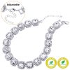 ANCIRS 10 inch 5A Cubic Dog Collars Chain for Small Medium Dogs, Iced Out Crystal Stones Tennis Bling Collar Chain for Pet Puppy- Silver - Image 6