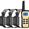 1100 Yard Remote Dog Shock Collar Automatic Stop Bark Training Device with Beeping Vibrating Shocking E-collar To Train 3 Small Medium to Large Dogs (3-dog kit)