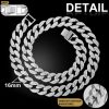Flatfoosie Gold Dog Chain Collar Diamond Cuban Link Durable Dog Chain Collar for Outside Walking Secure Buckle Dog Gold Chain for Small Medium Large Dogs Cats (20inch, Silver) - Image 3