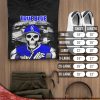 Mens Los Angeles California Baseball Shirt True Blue Skeleton Tshirt Home Run - Image 2