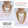 Suplight Gold Cuban Link Chain for Men, Thick Mens Chain, Stainless Steel 18k Gold Plated Chain, 3MM Curb Link Chain, 14 inch Choker Chain Men - Image 4