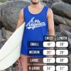 ShirtBANC Original Los Angeles Letters Mens Tank Top Shirt California Love Tee (Blue, XL) - Image 2
