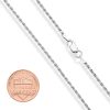 Miabella Solid 925 Sterling Silver Italian 2mm, 3mm Diamond-Cut Braided Rope Chain Necklace for Men Women, Made in Italy (2mm, Length 20 Inches) - Image 6