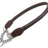 Rolled Genuine Leather Martingale Dog Collar Choker Brown 7 Sizes (#5 - Neck Circumf.13.75"-15.5") - Image 2