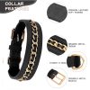 Didog Genuine Leather Dog Collars,Braided Dog Collar Leather Stylish & Durable Metal Chain Dog Collar for Medium Large Dogs,Black,L - Image 7