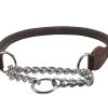 Rolled Genuine Leather Martingale Dog Collar Choker Brown 7 Sizes (#5 - Neck Circumf.13.75"-15.5") - Image 3