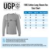 UGP Campus Apparel Los Angeles City Baseball Script - Hometown Pride, Pitcher Long Sleeve T Shirt - Large - White/Blue - Image 2