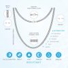 Silvadore 4mm Silver Chain Necklace Men - Stainless Steel CUBAN Diamond-Cut Links - Non-Tarnish Jewelry - 20 Inch / 51cm - Image 4