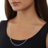 Amazon Essentials Sterling Silver Plated Figaro Chain 24", Sterling Silver - Image 5