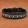 Didog Genuine Leather Dog Collars,Braided Dog Collar Leather Stylish & Durable Metal Chain Dog Collar for Medium Large Dogs,Black,L - Image 6