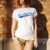 UGP Campus Apparel Los Angeles City Baseball Script - Hometown Pride Souvenir Basic Cotton T-Shirt - Large - White/Blue - Image 6