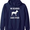 We Rescued Each Other Adopt Pitbull Dog Vintage Gift Zip Hoodie - Image 3