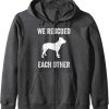 We Rescued Each Other Adopt Pitbull Dog Vintage Gift Zip Hoodie - Image 2