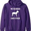 We Rescued Each Other Adopt Pitbull Dog Vintage Gift Zip Hoodie - Image 6