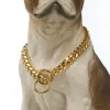 Dog Chain Collar Black Gold 10MM Cuban Link Dog Collar Stainless Steel Metal Slip Chain Collar for Dogs Heavy Duty & Chew Proof - AliExpress 15