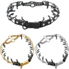 Dog Training Metal Prong Collar Removable Pet Link Chain Puppy Adjustable Stainless Steel Spike Necklace with Comfort Rubber Tip - AliExpress 15 - Image 2