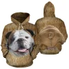 Funny Bulldog Pattern Hoodies Fashion Streetwear Long Sleeve Cute Animals 3D Printed Pullovers Trend Casual Oversized Sweatshirt - AliExpress 200000343