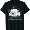 Funny Cute English Bulldog Anatomy Dog Biology Gift T-Shirt - AliExpress 200000343