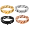 Gold Cuban Chain Pet Collar, Customized Leash, Stainless Steel, Strong Strap, Bully, Large Dog, Pitpull, Bulldog, 32mm - AliExpress 15 - Image 5