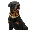 Heavy Duty Strong Metal Dog Cuban Chain Collar Stainless Steel Pet Collar For Large Dogs Pitbull Bulldog Silver Gold Show Collar - AliExpress 15 - Image 6