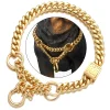 NIKPET Gold Color Dog Martingale Collar Metal Chain Choke with Design Secure Buckle, 18K Cuban Link 15MM Strong Chew Proof - AliExpress 15