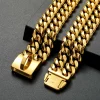 Pet Dog Chain Collar Luxury Metal Material 2.5cm Width Collars Stainless Steel Pitbull Collars Accessories for Medium Large Dog - AliExpress 15 - Image 3