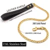 4.5FT Metal Dog Lead Stainless Steel Chain 18K Gold Pet Leash with Leather Handle Training For Medium Large Dog - AliExpress 15 - Image 6