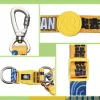 Fashion Leash Durable Lettered Gold Chain Collars For Dogs Pet Nylon Long Rope fit For Pitbull Puppy Dog Outdoor Walking - AliExpress 15 - Image 5