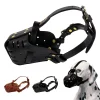 Real Leather Dog Muzzle Anti Biting Dogs Traning Muzzle No Bite Anti Bark Pet Mask For Medium Large Dog Pitbull Labrador - AliExpress 15