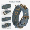 Spiked Studded Dog Collar Big Sharp Spike Dog Collar Neck Protection from Bite Adjustable Fit Pitbull Doberman German Shepherd - AliExpress 15 - Image 2