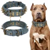 Spiked Studded Dog Collar Big Sharp Spike Dog Collar Neck Protection from Bite Adjustable Fit Pitbull Doberman German Shepherd - AliExpress 15