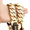 Stainless Steel Dog Leash Pet Lead Traction Super Strong Gold Collar Chain 32mm 19mm Bulldog Pitbull Large Dog Collar Leash - AliExpress 15 - Image 5